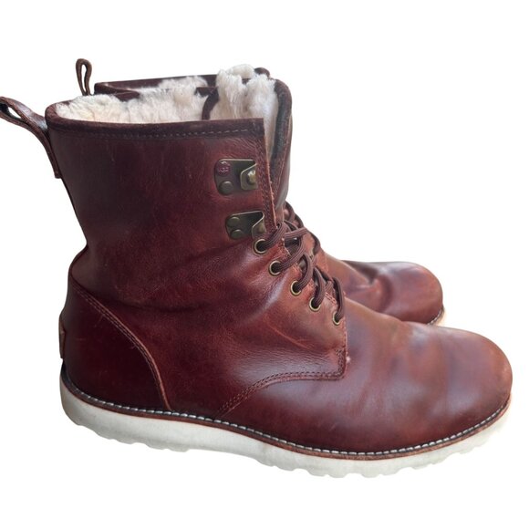 UGG Other - UGG Hannen US Mens 11 Waterproof TL Cordovan Stout Brown Lined Leather Boots